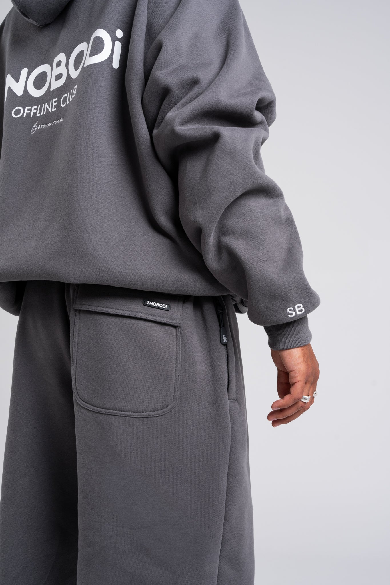 Offline Hoodie - Charcoal - Image 3